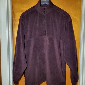 Street Gear By Falcon Bay Men's Plum Purple Half-Zip Fleece Pullover Shirt